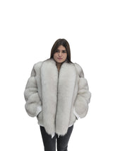 pelliccia in volpe con collo a sciallo