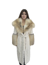 cappotto bianco visone