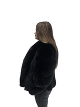 pelliccia in volpe con collo sciallato