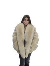 pelliccia in volpe collo sciallato